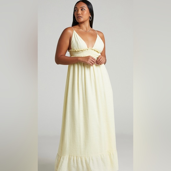 🌻 MILLSEILA STRAPPY FULL SKIRT MAXI DRESS IN YELLOW - Picture 3 of 7